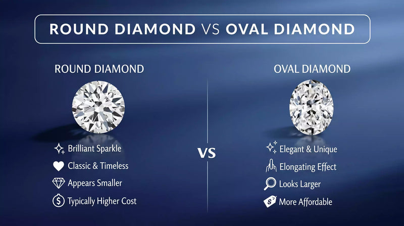 Round vs Oval Shape Diamond: What’s the Real Difference?