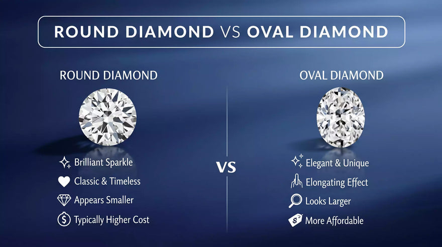 Round vs Oval Shape Diamond: What’s the Real Difference?