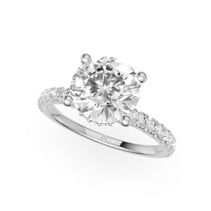 Nightingle Hidden Halo Pave Engagement Ring