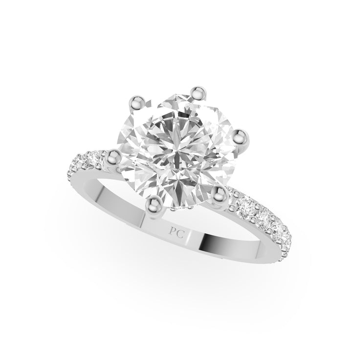 Pesia Hidden Halo Engagement Ring