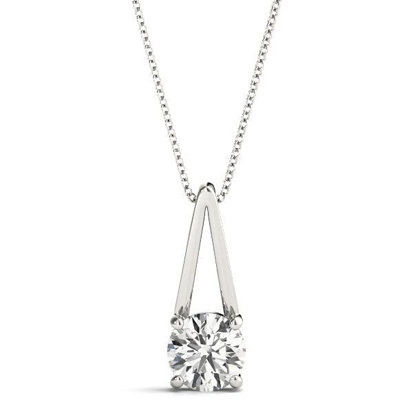 Prime Solitaire Pendant in Round Platinum