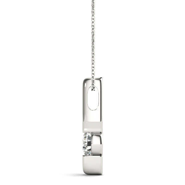 Kris Solitaire Pendant in Round Platinum