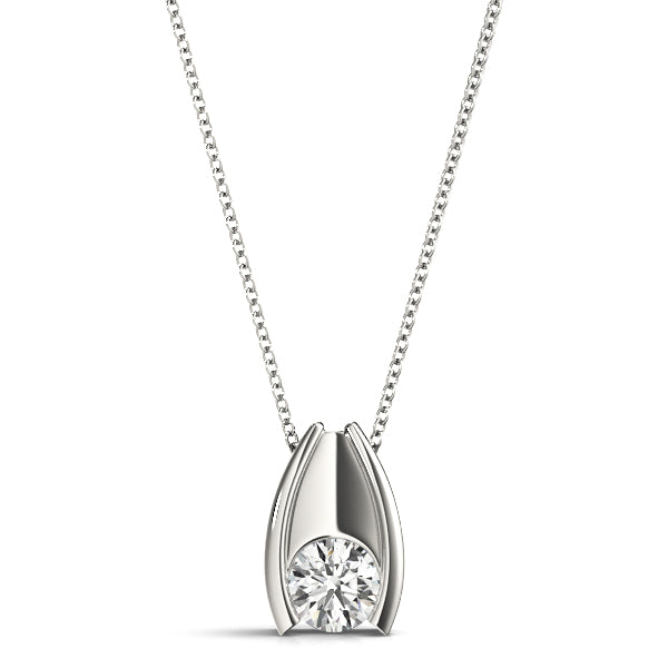 Orras Fancy Round Pendant in Platinum