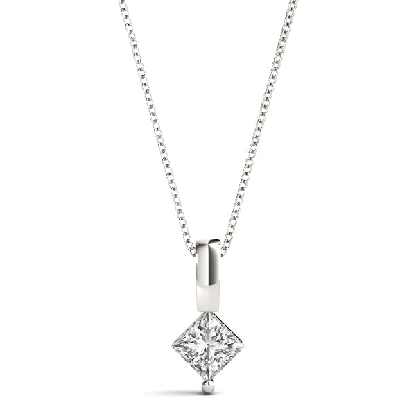 Vernon Princess Solitaire Pendant in Platinum