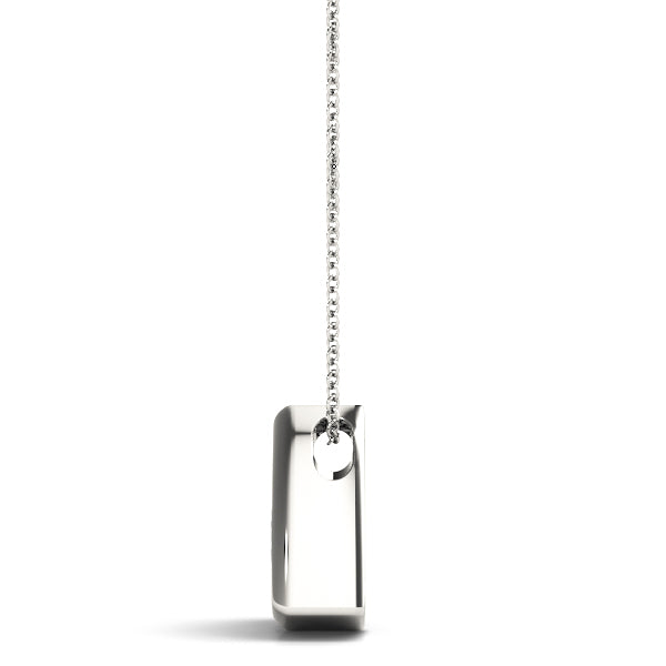Pretty Bezel Pendant in Round Platinum