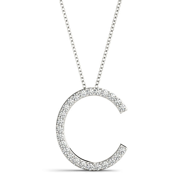 Diamond Initial C in Platinum