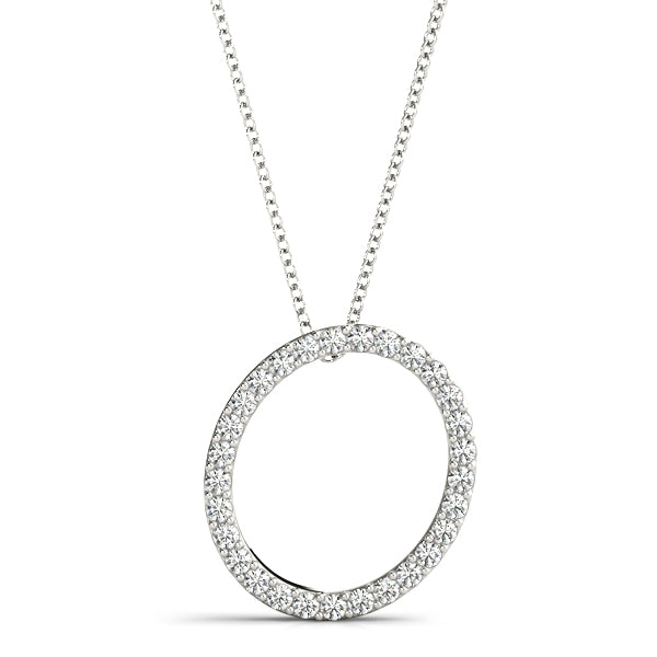 Diamond Initial O in Platinum
