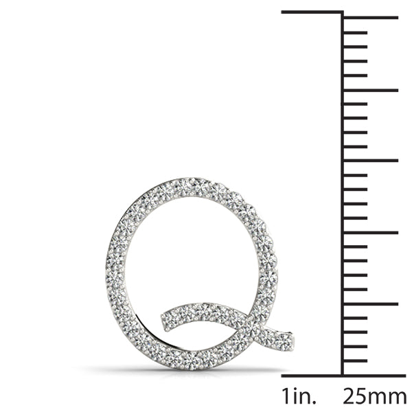 Diamond Initial Q in 18K White Gold