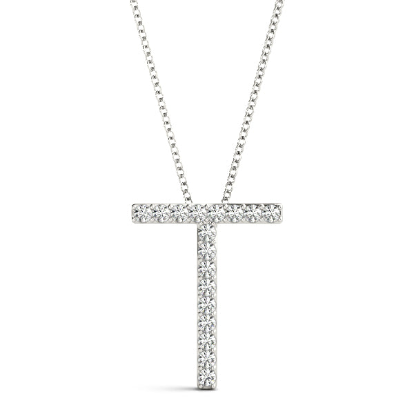 Diamond Initial T in Platinum