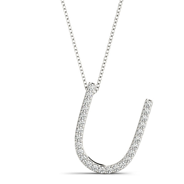 Diamond Initial U in Platinum