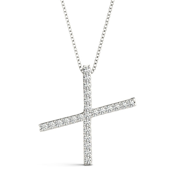 Diamond Initial X in Platinum