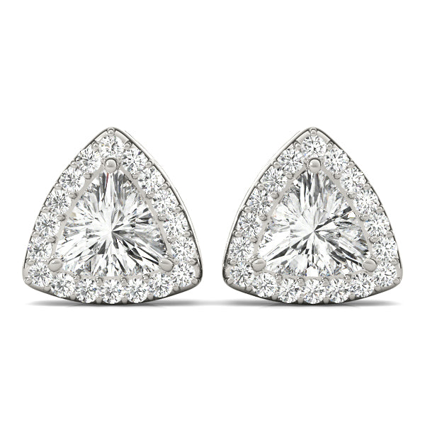 Liana Trillion Halo Studs Earrings in Platinum