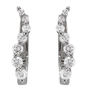 Viana Climber Earrings in Rose Gold