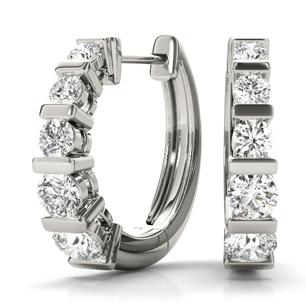 Monet Hoop Earrings in Platinum