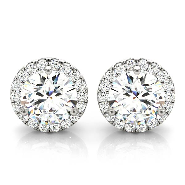 Ray Round Halo Martini Earrings