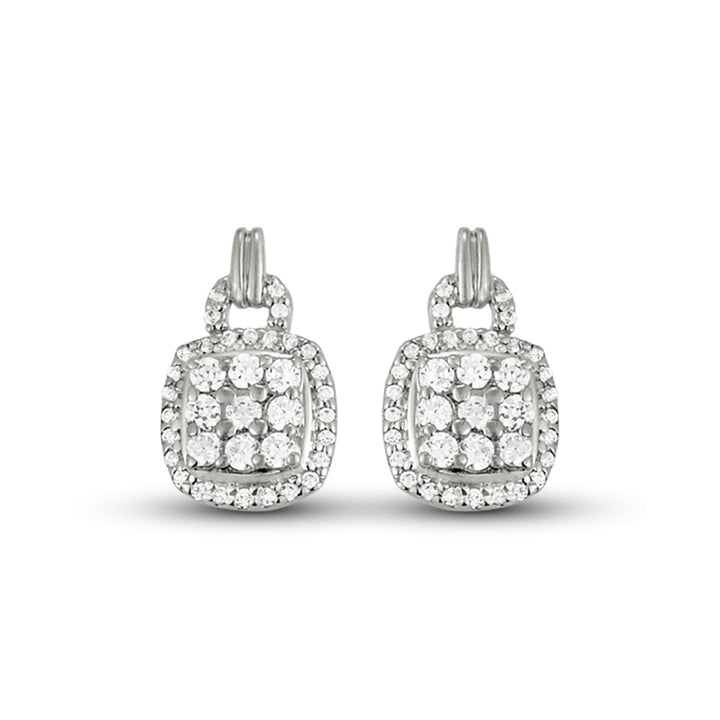 Michael Studs Earrings in Platinum