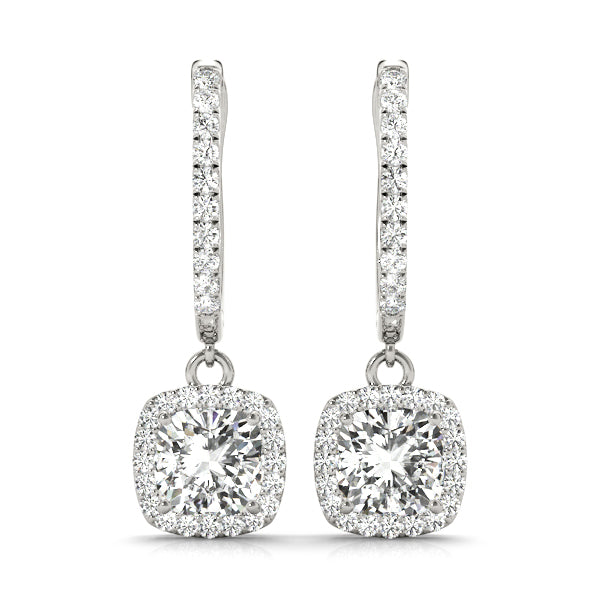 Aston Hoop With Halo Drop Earrings
