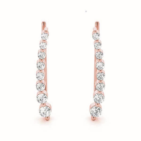 Rose Climber Earrings in 10K Rose Gold