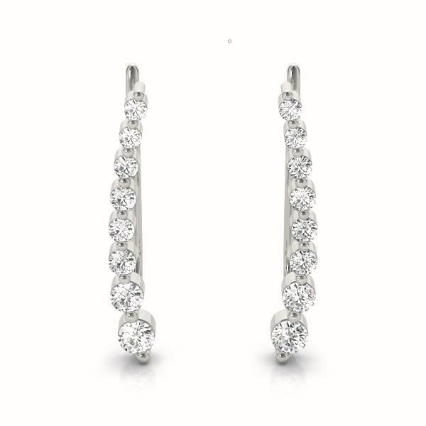 Rose Climber Earrings in Platinum