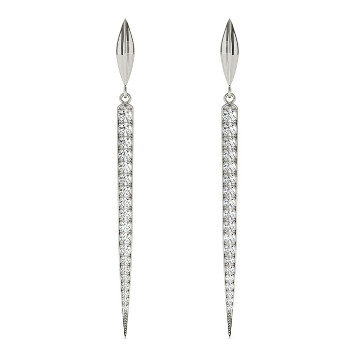 Hailey Drop Earrings in Platinum