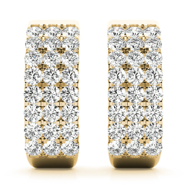 Veronia Multishape J-hoop Earrings in 10K Yellow Gold