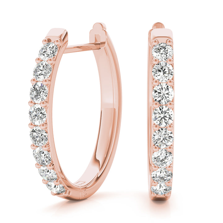 Tina Huggies Hoop Earrings in 10K Rose Gold