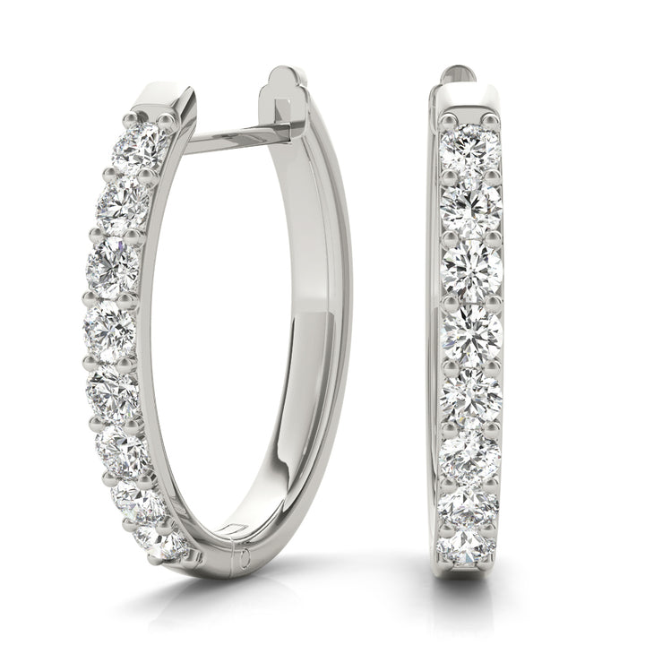 Tina Huggies Hoop Earrings in Platinum