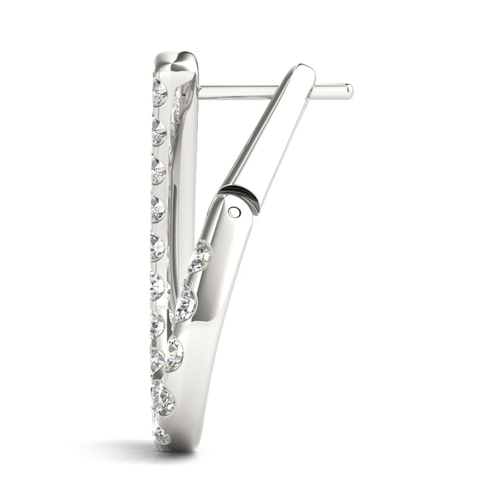 Snow Rain Drop Earrings in Platinum