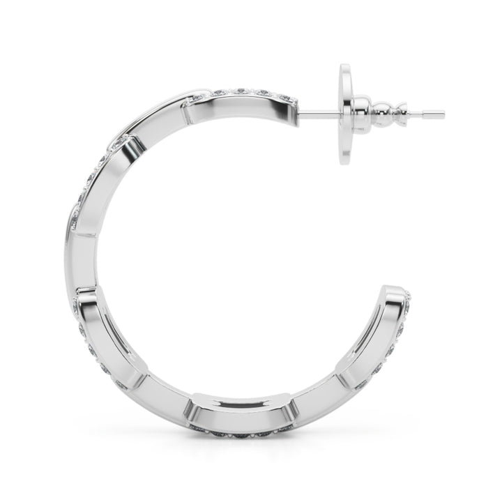Alex Huggies Hoop Earrings in Platinum