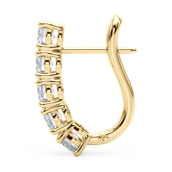 Dia Hoop Earrings in 10K Yellow Gold