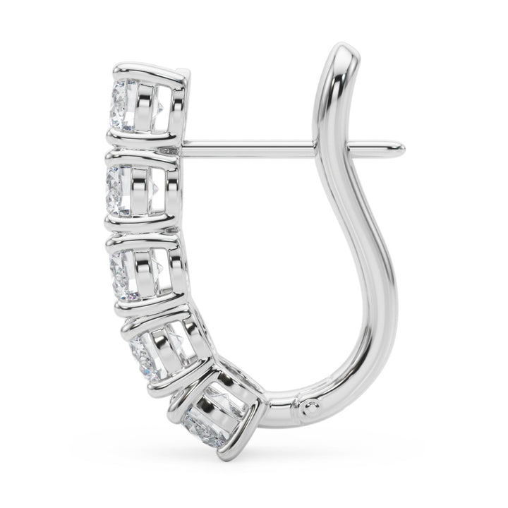 Dia Hoop Earrings in Platinum