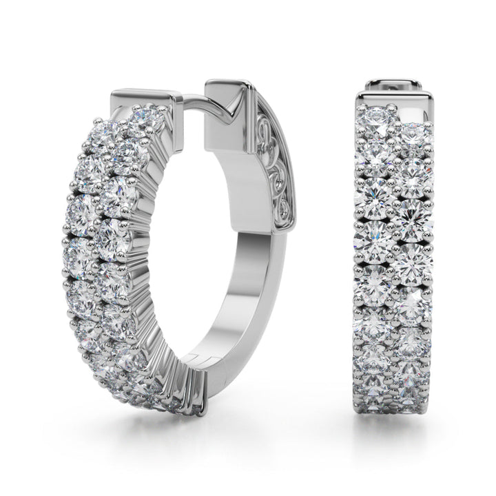 Lily Double Row Hoop Earrings