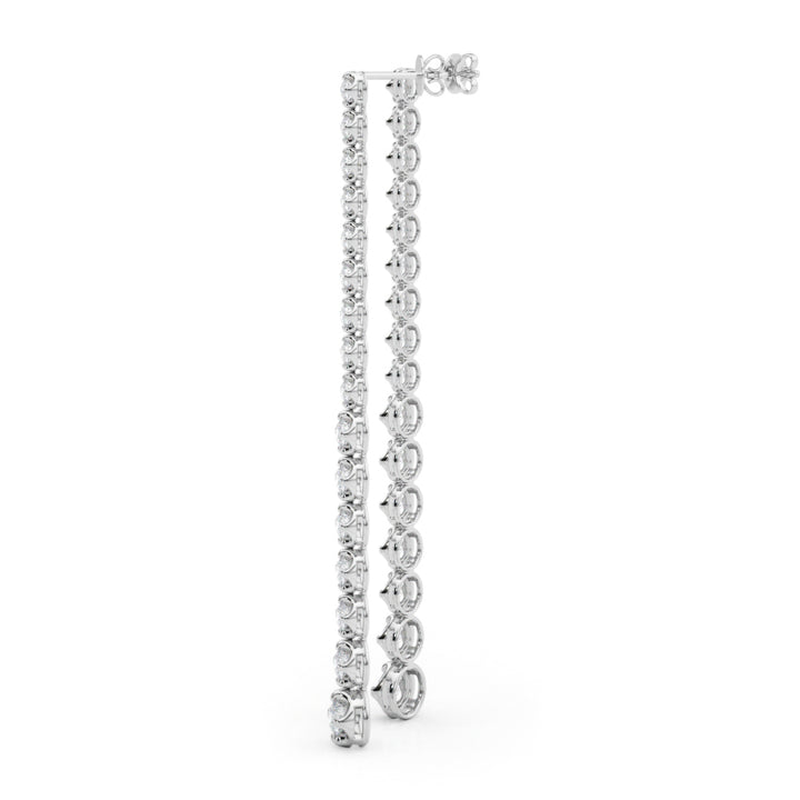 Claudia Drop Earrings in Platinum