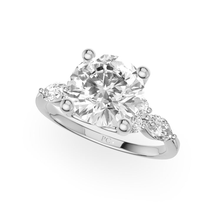 Larry Three Stone Engagement Ring