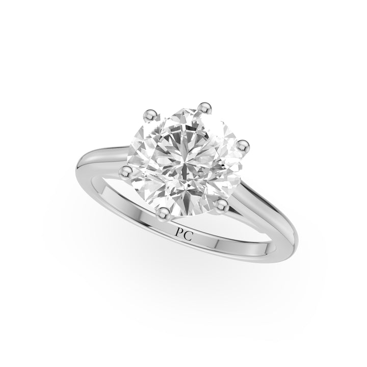 Vana Thin Solitaire Engagement Ring