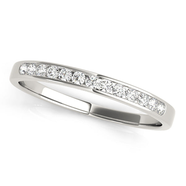 Alexis Wedding Band Channel Set in Platinum