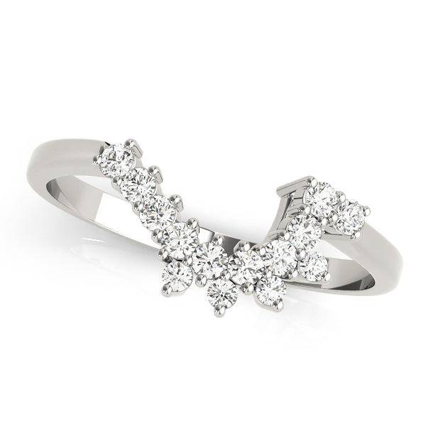 Kent Wedding Curved Band in Platinum