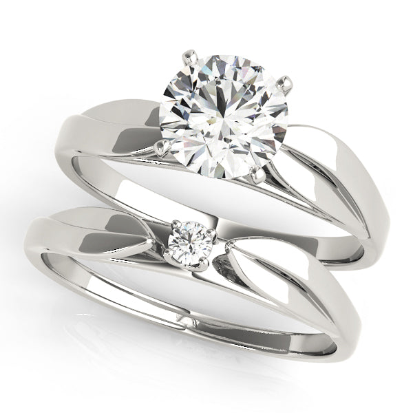Kali Solitaire Engagement Ring in Round White Gold