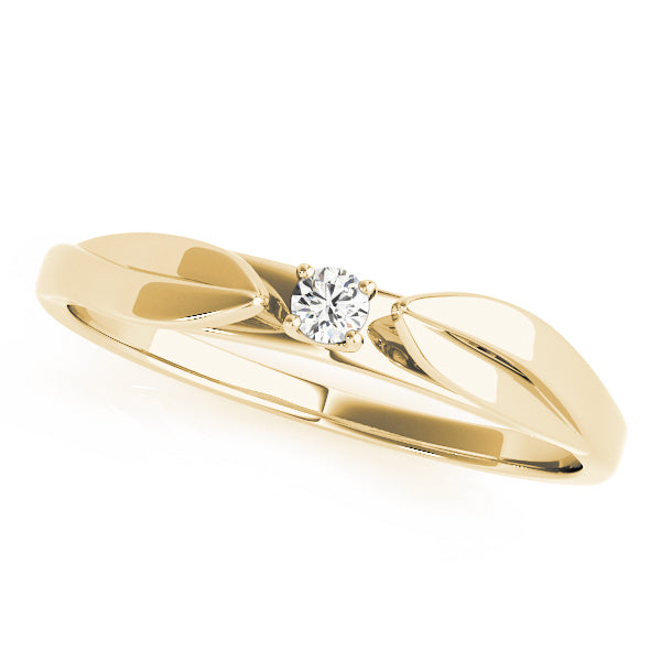 Dia Wedding Band Prong Set in Yellow Gold