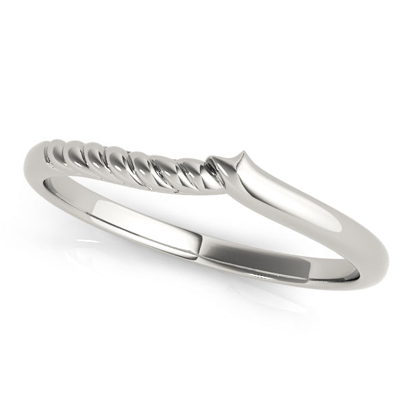 Tara Wedding Curved Band in Platinum