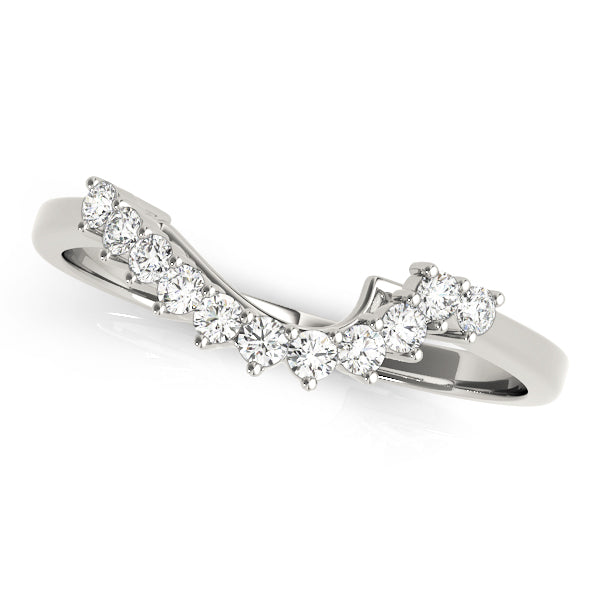Mike Wedding Curved Band in Platinum