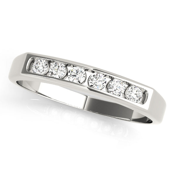 Viana Wedding Band Channel Set in Platinum