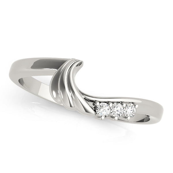Kris Wedding Curved Band in Platinum