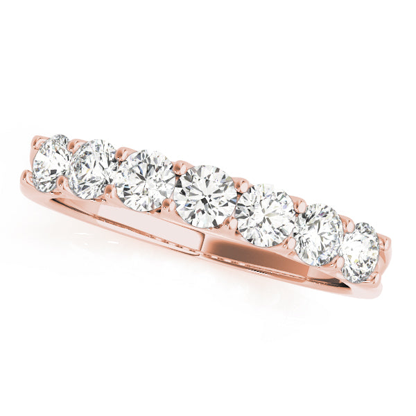 Lacey Wedding Band Prong Set in Rose Gold
