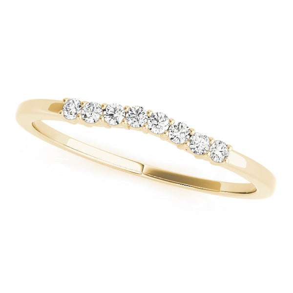 Diana Wedding Curved Band in Yellow Gold