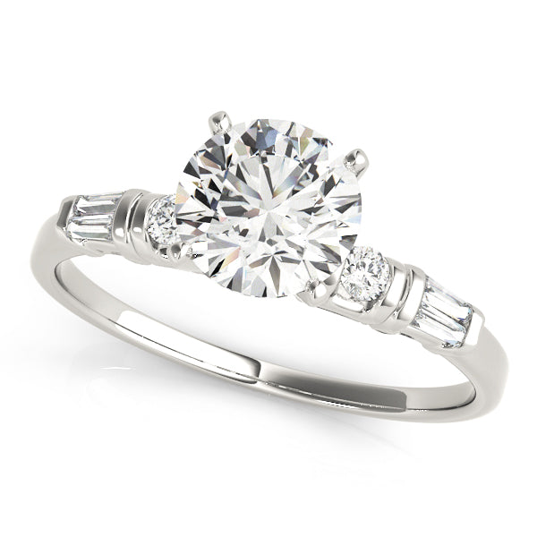 Donna Side Stone Engagement Ring