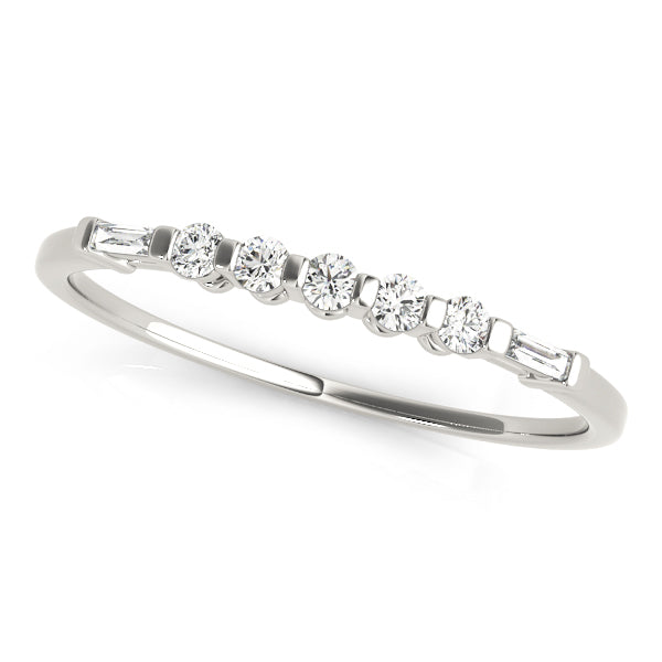 Quin Wedding Band Fancy Shape Baguette in Platinum