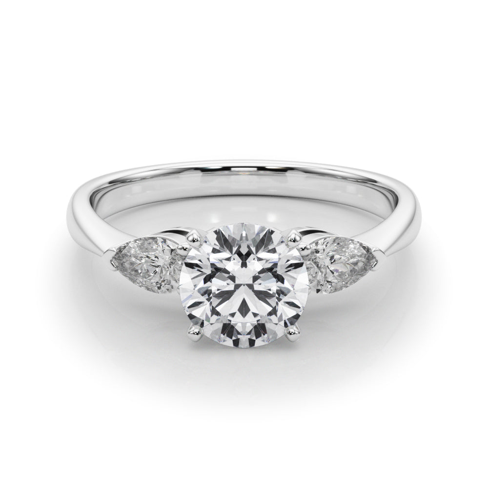 Denty Three Stone Engagement Ring