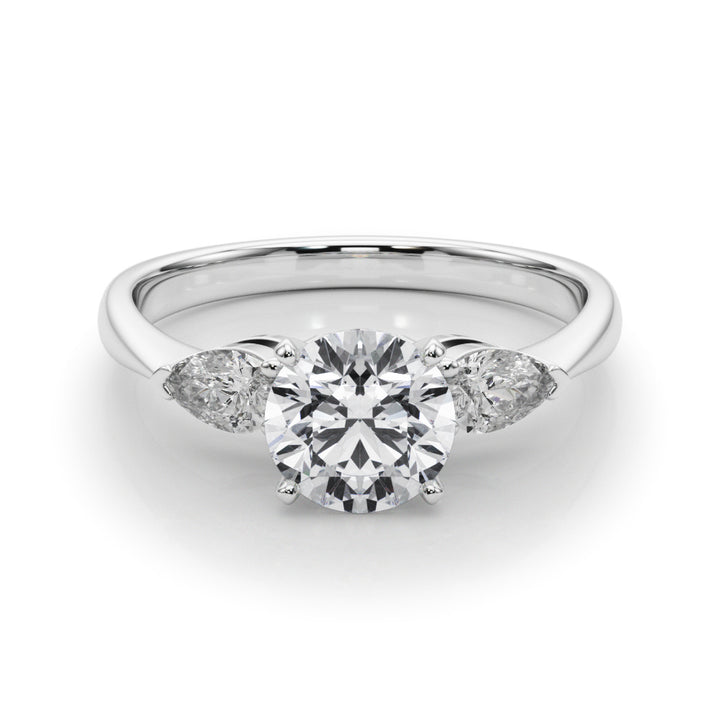 Denty Three Stone Engagement Ring