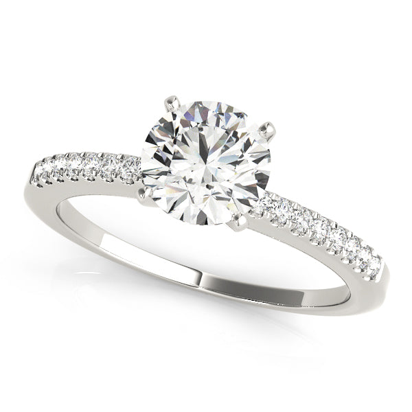 Expresso 1/2 Pave Engagement Ring
